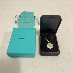 TIFFANY & CO Round Medium Plain Charm Necklace - 18”